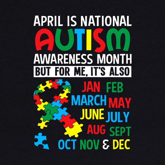 April is National Autism Awareness Month T Shirt Gift by woodsqhn1